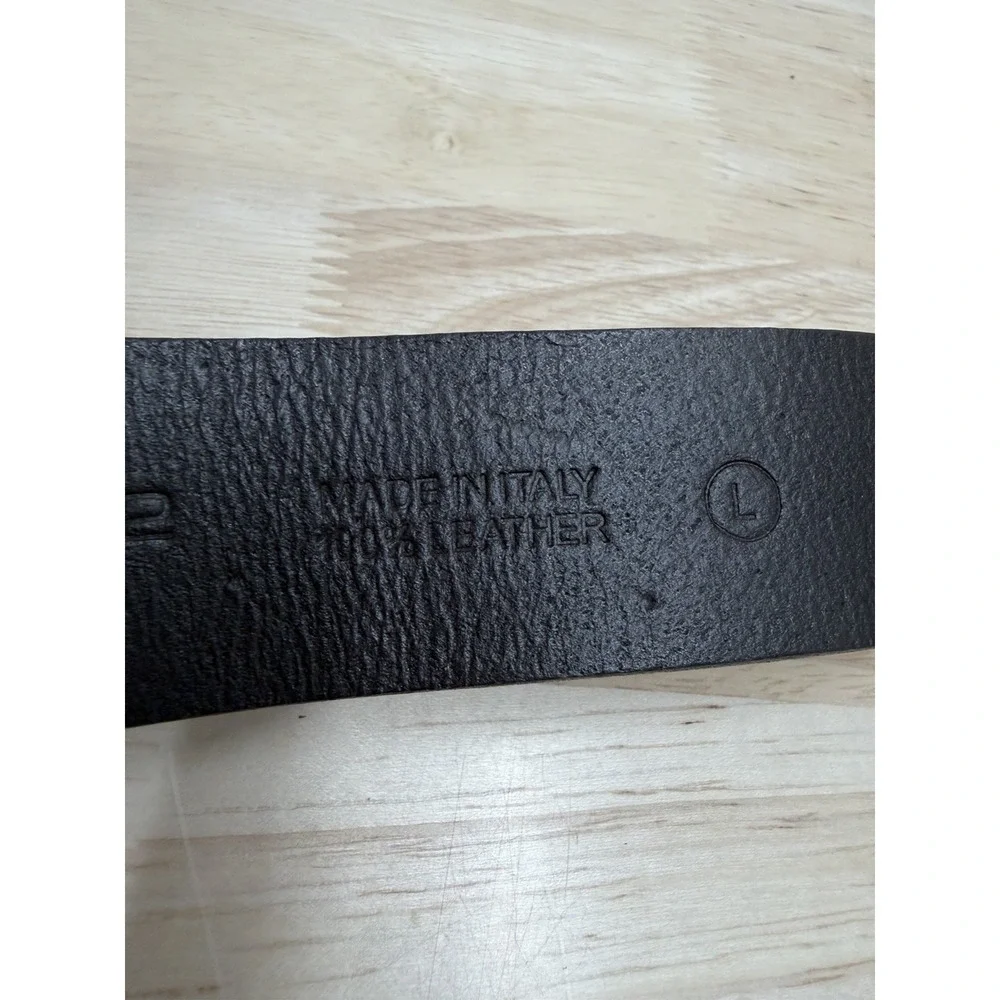 DSQUARED2 Men's Large Caten Brothers Brown Leather Belt with Logo Buckle - New